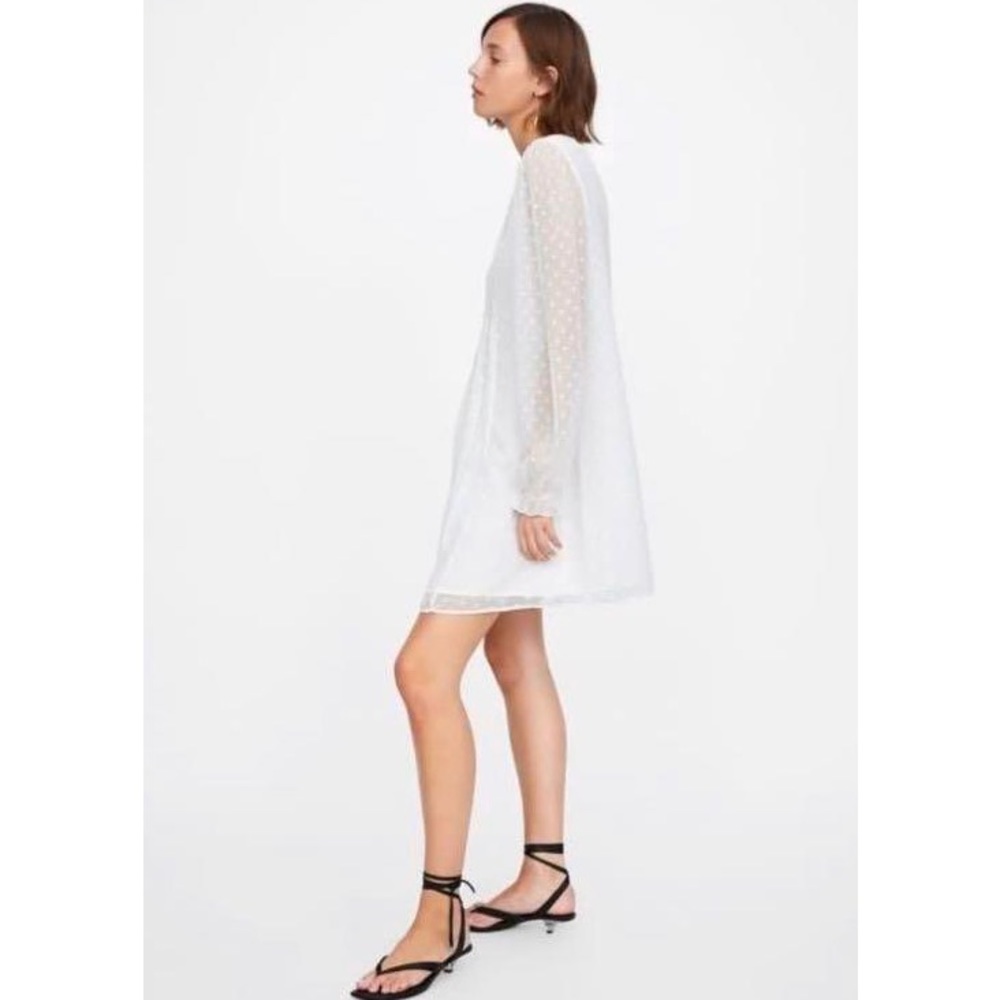 ZARA DOTTED MINI MESH DRESS